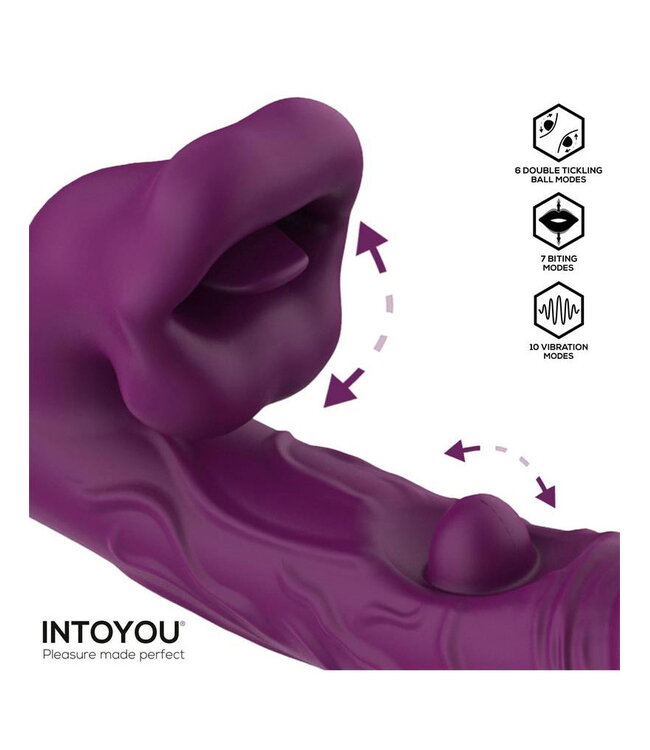 Rimba IY - Bella - Triple Motor Vibrator with Double Tickling Ball and Bitting  - Paars