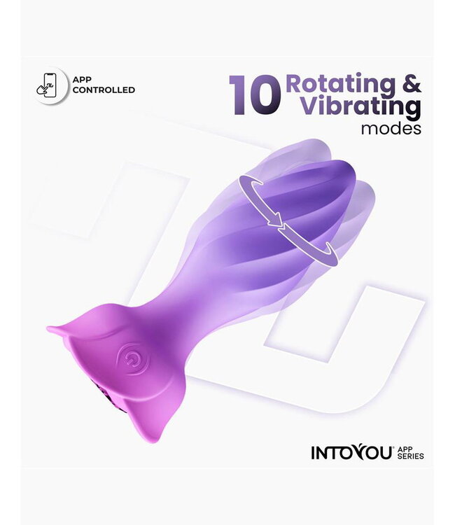 Rimba IY - Moxy - Buttplug 360º Rotatie (met App-bediening) - Lila