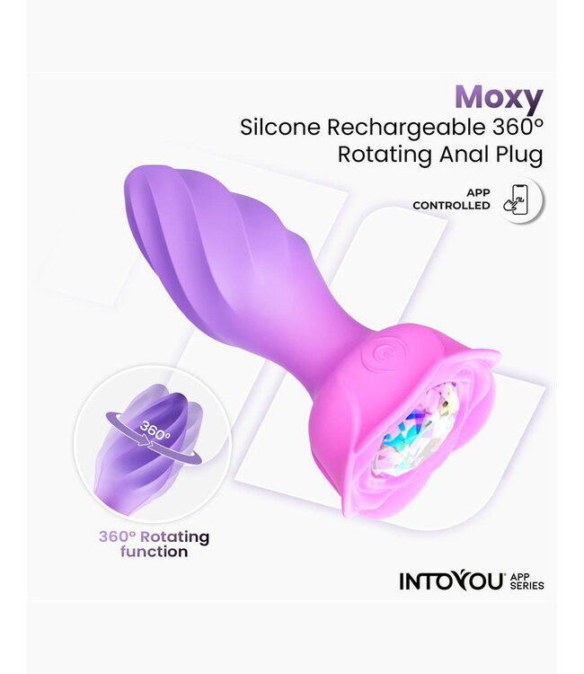 Rimba IY - Moxy - Buttplug 360º Rotatie (met App-bediening) - Lila