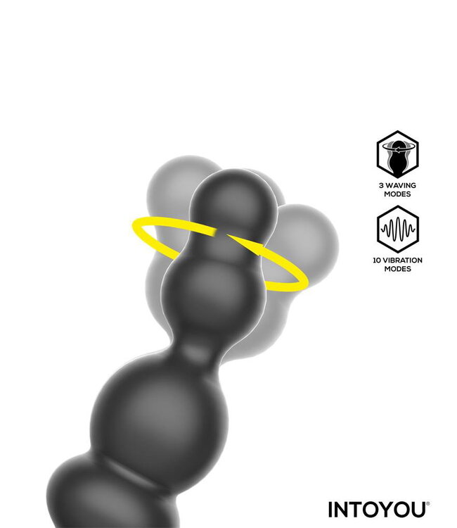 Rimba IY Klark - Wuivende & Vibrerende Anaalplug met Afstandsbediening - Zwart