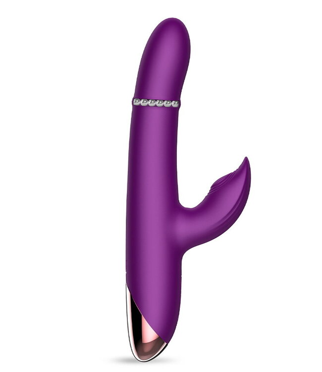 Rimba IY - Sendel - Rabbit Vibrator met kralenring en app - Paars