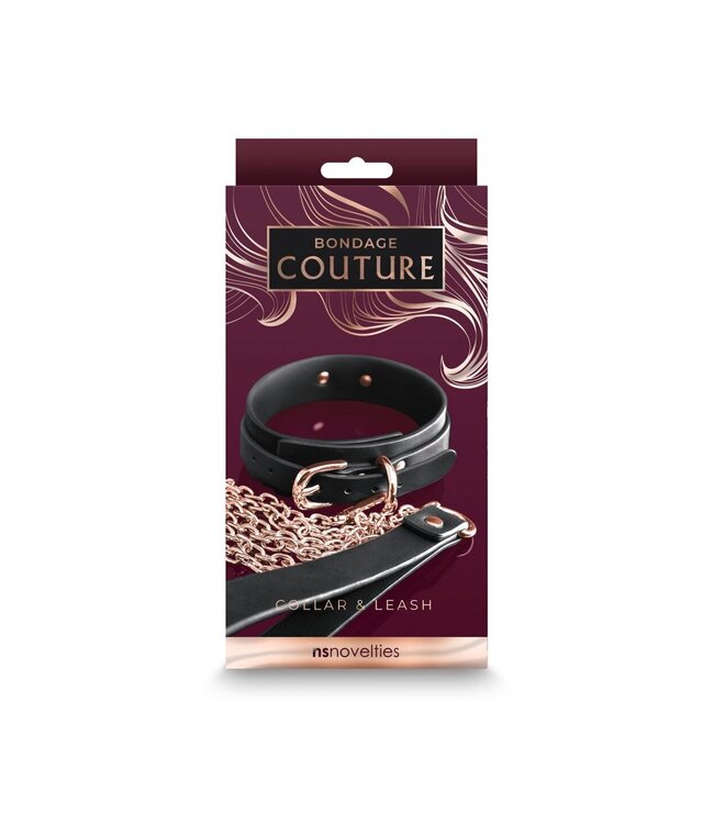 NS Novelties Bondage Couture Collar and Leash