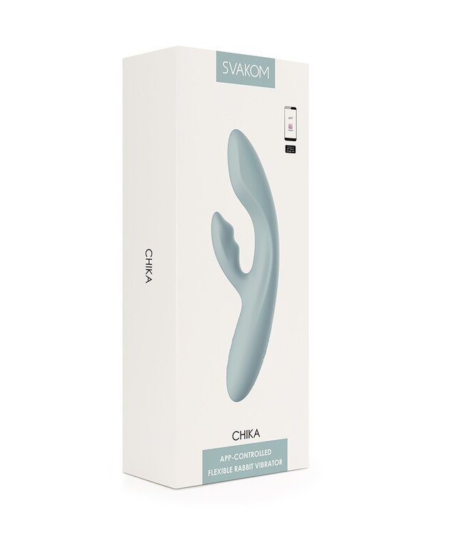 Rimba SVAKOM - Chika - verwarmende Rabbit Vibrator App controlled  - Grijs