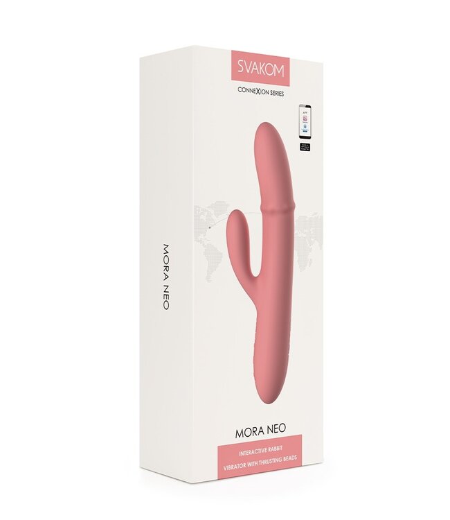 Rimba SVAKOM - Mora Neo - Interactieve Rabbit Vibrator met stimulerende thrusting kralen - Roze