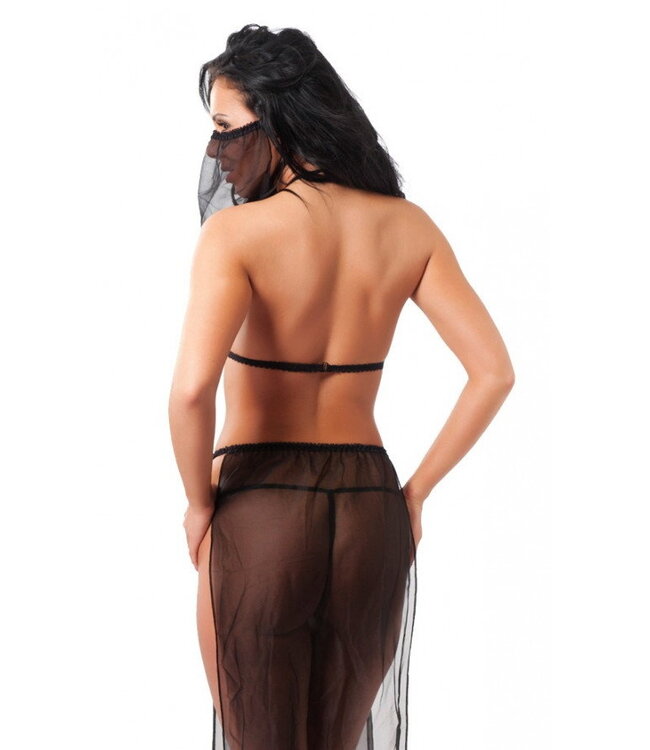 Rimba Amorable by Rimba - Buikdanseres set (4 delig) - One Size - Zwart