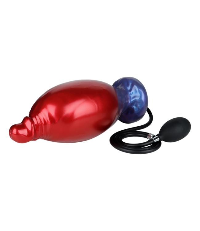 Rimba Power Monsters - Shadow Behemoth - Opblaasbare geribbelde monster dildo - 22 cm - Mix Color
