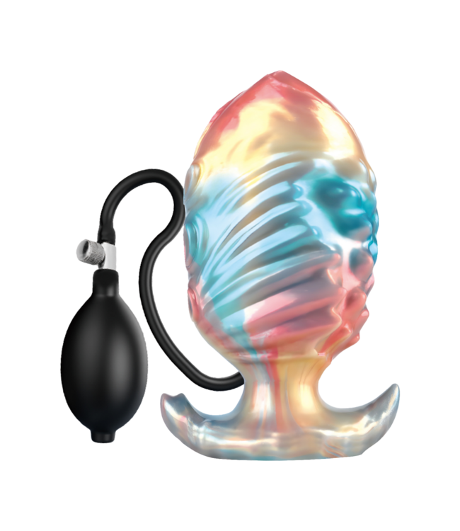 Rimba Power Monsters - Ebon Leviathan - Opblaasbare anale plug - 18 cm - Mixkleur