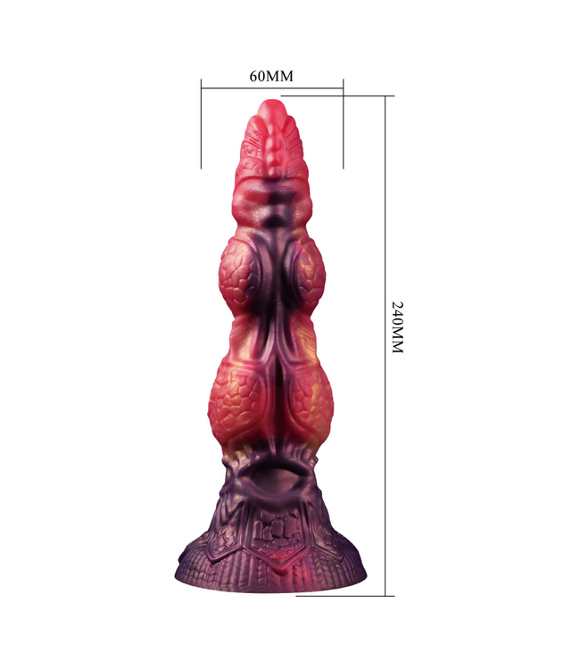 Rimba Power Monsters - Savage BeastLord - Rippled Monster Dildo - 24 cm - Mix Color
