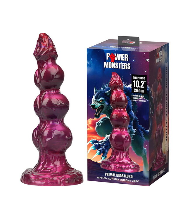 Rimba Power Monsters - Primal Beastlord - Rippled Monster Dildo - 26 cm - Mix Color