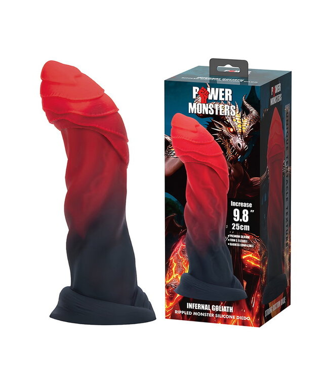 Rimba Power Monsters - Infernal Goliath - Rippled Monster Dildo - 25 cm - Mix Color