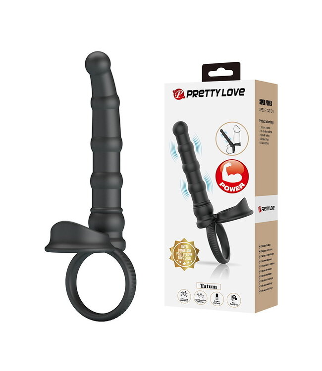 Rimba PL - Tatum - Anale vibrator met penisring - Zwart
