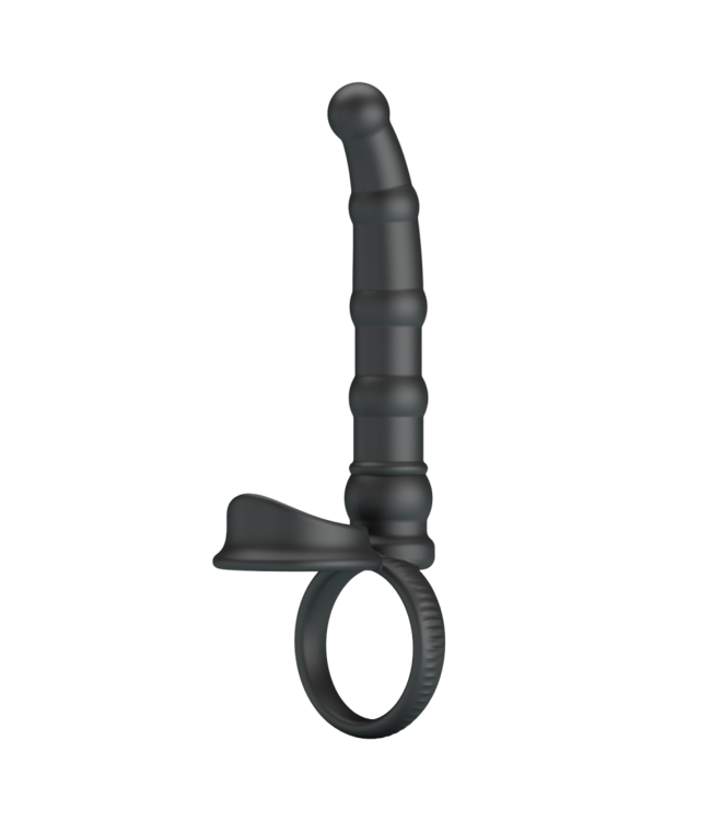 Rimba PL - Tatum - Anale vibrator met penisring - Zwart