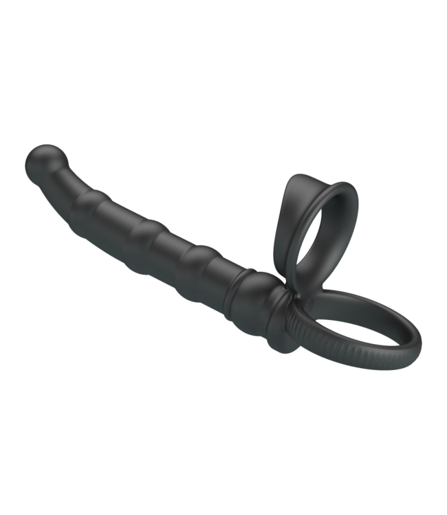 Rimba PL - Tatum - Anale vibrator met penisring - Zwart