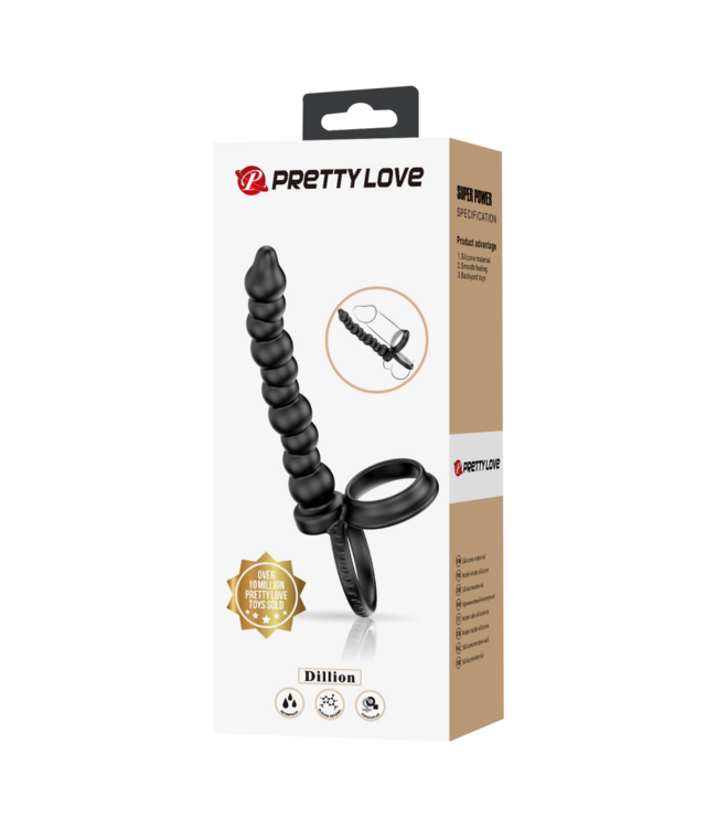 Rimba Pretty Love - Dillion - Cockring Anaal Kralen - Zwart