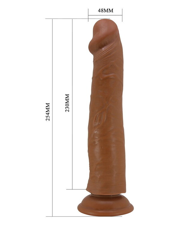 Rimba Pretty Love - Sharife - Sliding Skin Realistische Dildo 25,4cm - Bruin