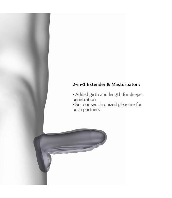 Rimba MANWAN - Ryzer Max - Penisverlenger en zachte masturbatie Sleeve - Black Plum