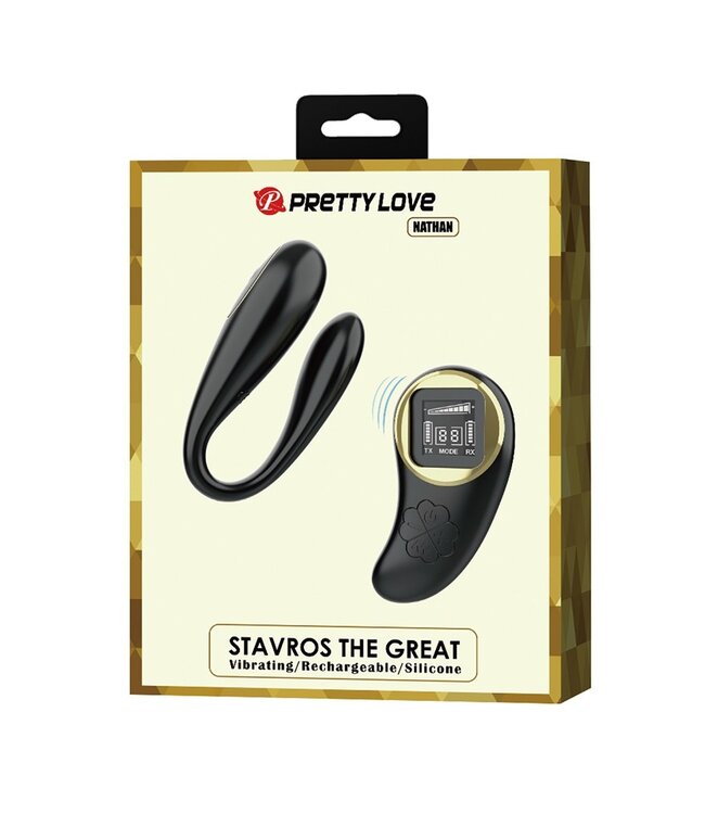 Rimba Pretty Love - Nathan - Koppel Vibrator  met afstandsbediening - Zwart