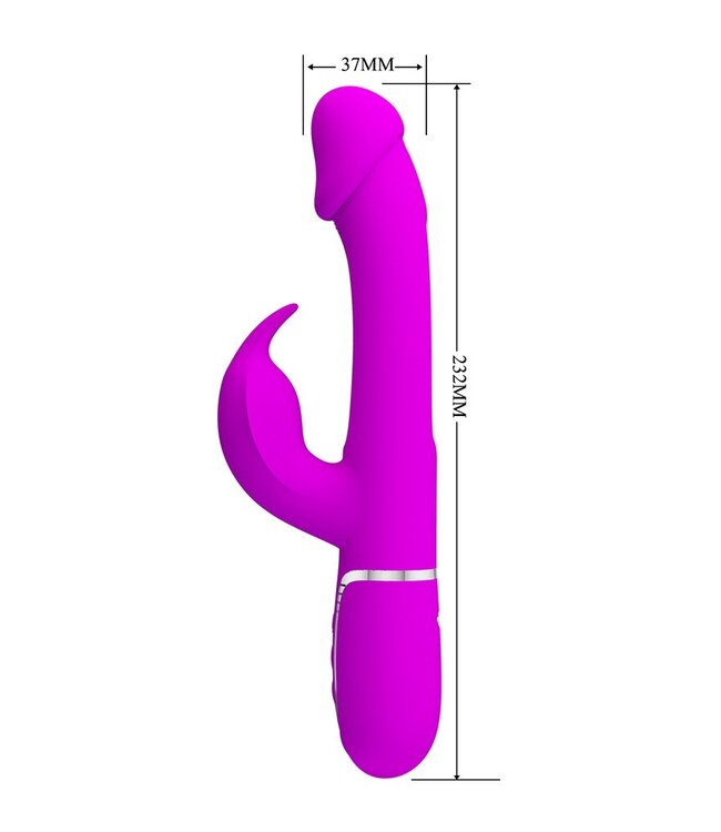 Rimba Pretty Love - Kampas - Rabbit Vibrator 3 in 1- Paars