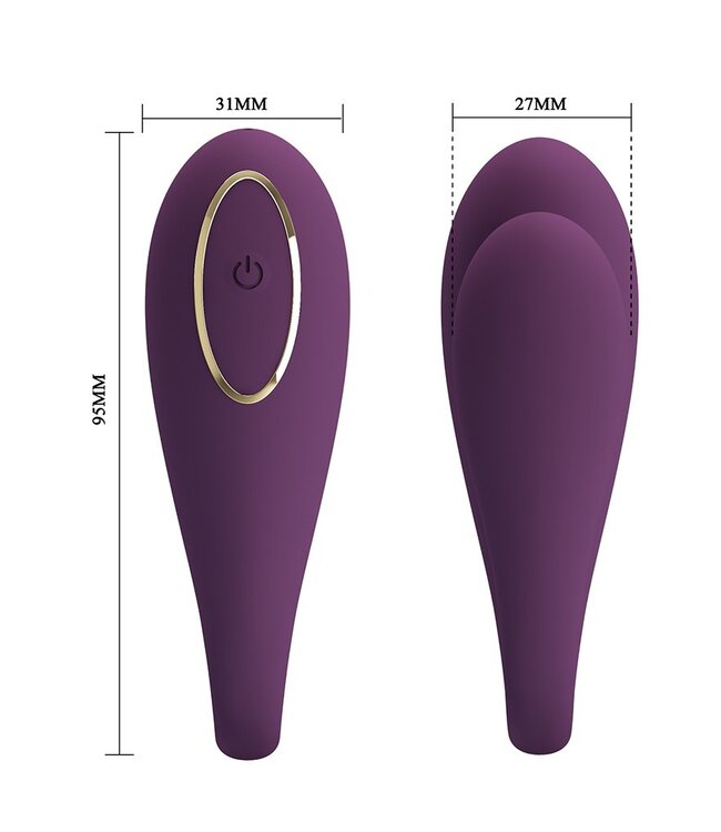 Rimba Pretty Love - August - Couple Vibrator met Appbediening - Paars
