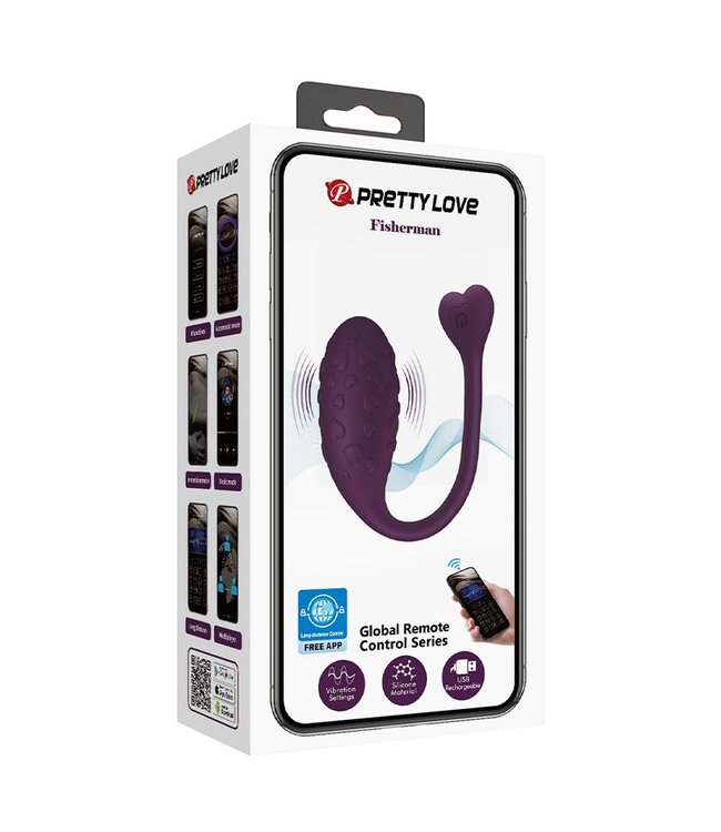 Rimba Pretty Love - Fisherman - Draagbare Vibrator met Appbediening - Paars