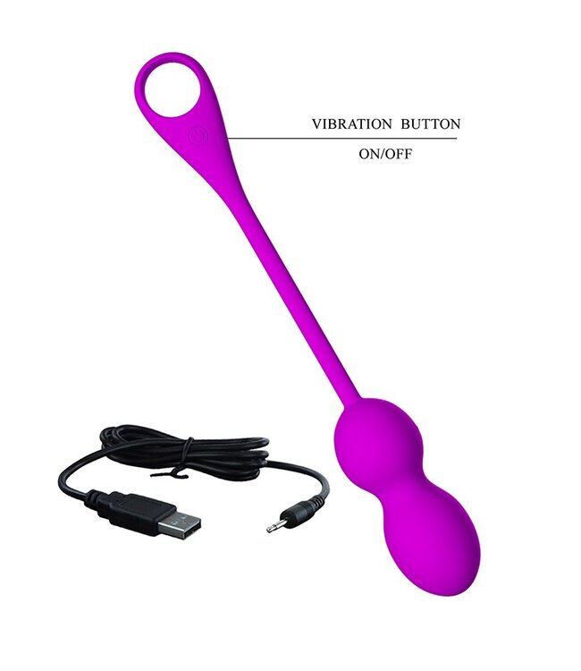 Rimba Pretty Love - Elvira - Vibrerende Kegelballetjes met App-bediening - Paars