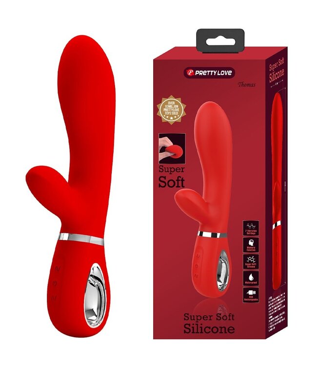 Rimba Pretty Love - Thomas -Rabbit Vibrator - Rood
