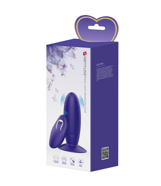 Rimba Pretty Love - Murray-Youth - Vibrerende Buttplug met Afstandsbediening - Paars