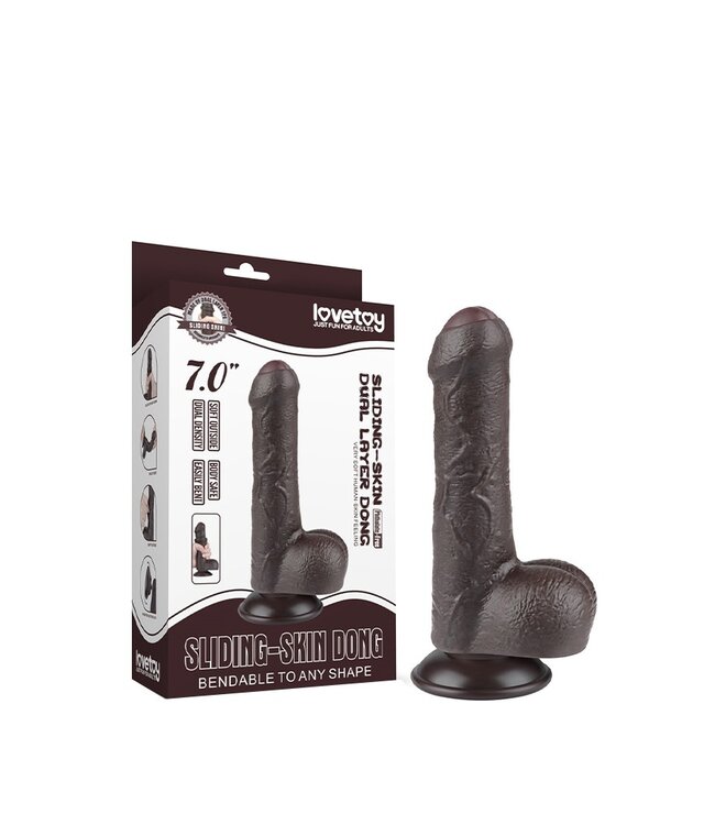 Rimba LoveToy - Aftrekbare dildo 18,3 cm (Ø 3,5 cm) - Zwart
