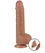 Rimba LoveToy - Sliding Skin Dildo 24 cm (Ø 4,3 cm) - Bruin