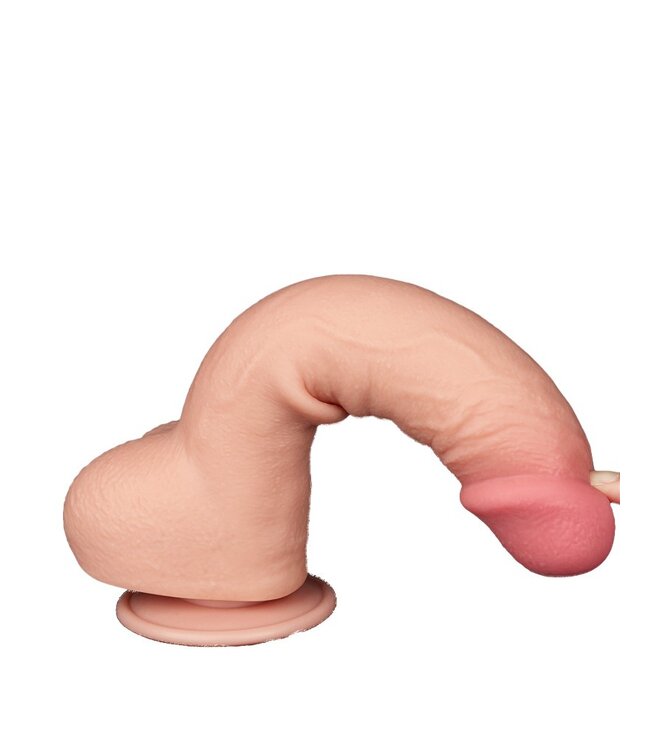 Rimba LoveToy - Glijdende Huid Dildo 24 cm (Ø 4.3 cm) - Nude