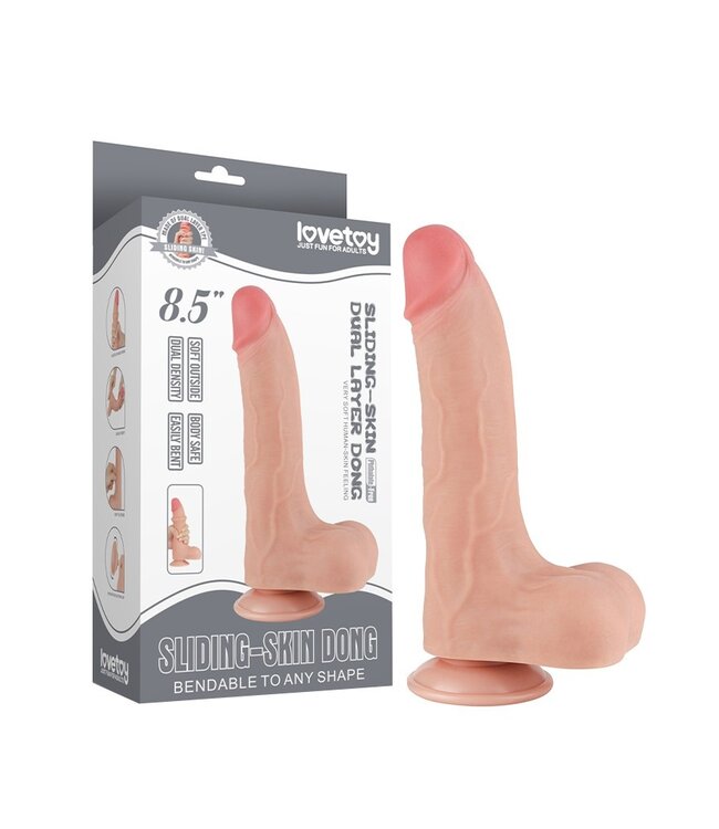 Rimba LoveToy - Aftrekbare dildo 22 cm (Ø 4.3 cm) - Nude
