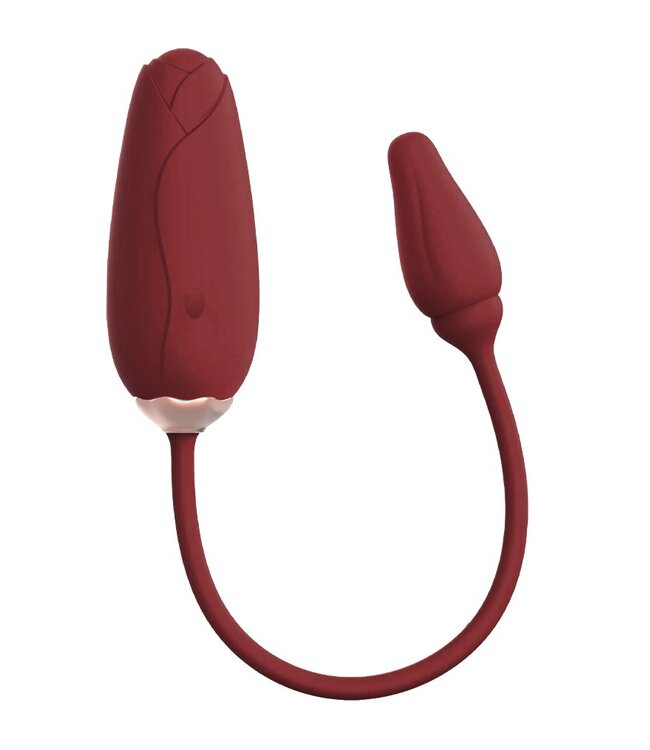Rimba Viotec - Flora - Draagbare Vibrator met Appbediening - Goud & Wijnrood