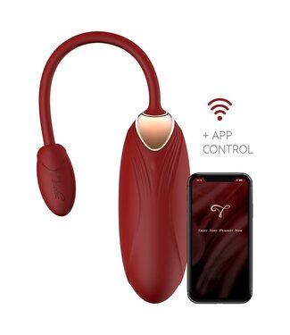 Rimba Viotec - Oliver Pro - Draagbare Vibrator met Appbediening - Goud & Wijnrood