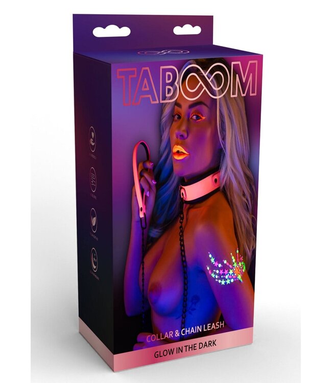 Taboom Glow In the Dark Collar and Chain Leash