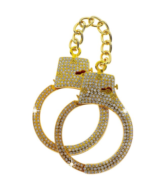 Taboom Bondage in Luxury Diamond Wrist Cuffs Gold