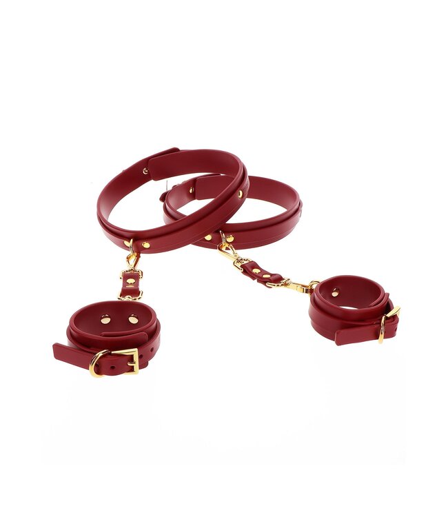 Taboom Bondage in Luxury Wrist To Thigh Cuff Set