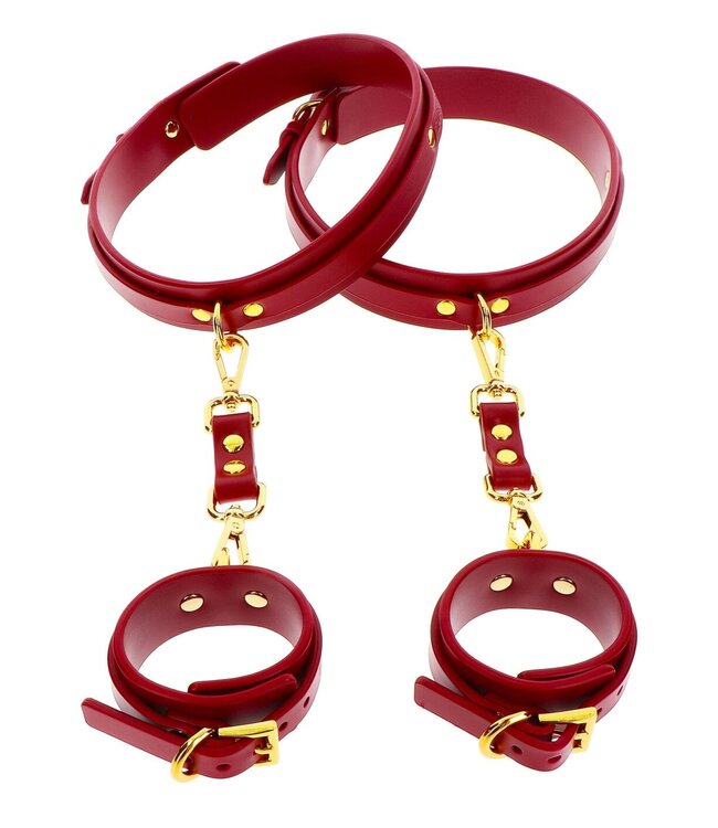 Taboom Bondage in Luxury Wrist To Thigh Cuff Set