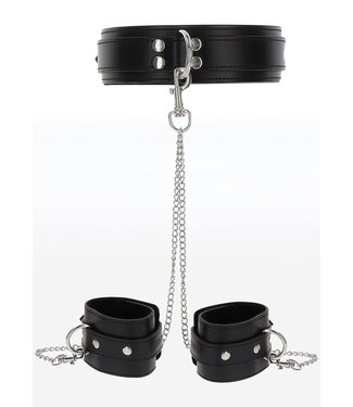 Taboom Bondage Essentials Heavy Collar and Wrist Cuffs