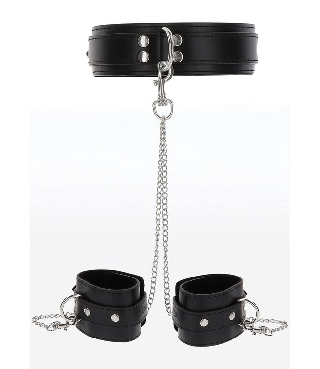 Taboom Bondage Essentials Heavy Collar and Wrist Cuffs
