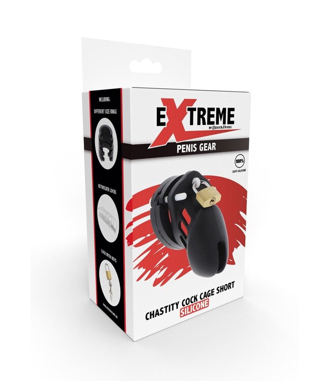 Hidden Desire Extreme Chastity Cock Cage Silicone S