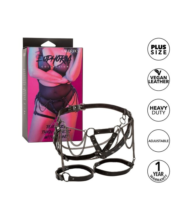 CalExotics Euphoria Collection Plus Size Thigh Harness With Chains
