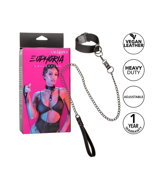 CalExotics Euphoria Collection Collar with Chain Leash