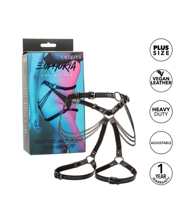 CalExotics Euphoria Collection Plus Size Multi Chain Thigh Harness