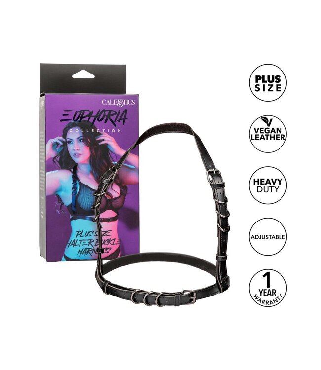 CalExotics Euphoria Collection Plus Size Halter Buckle Harness