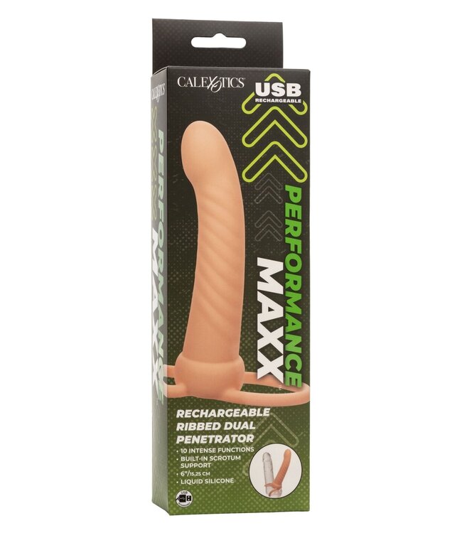 CalExotics Performance Maxx Rechargeable Ribbed Dual Penetrator