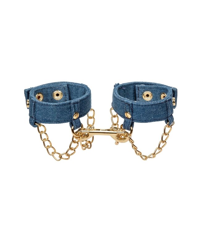 CalExotics Ride 'em Premium Denim Collection Wrist Cuffs