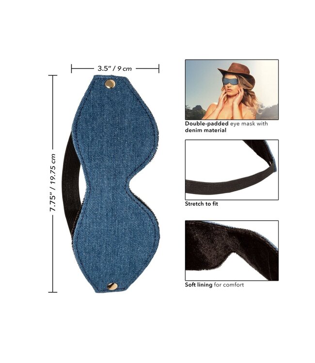 CalExotics Ride 'em Premium Denim Collection Eye Mask