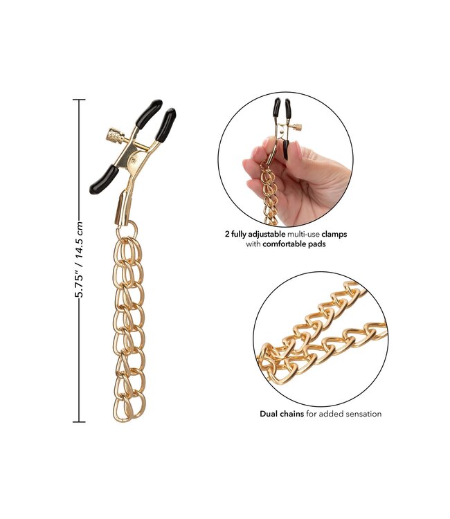 CalExotics Ride 'em Premium Denim Collection Nipple Clamps