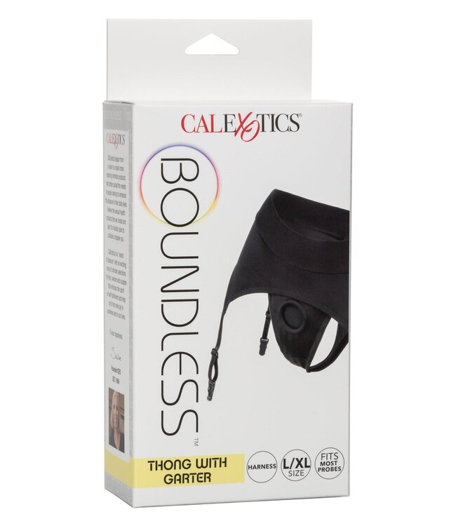 CalExotics Boundless Thong with Garter L/XL