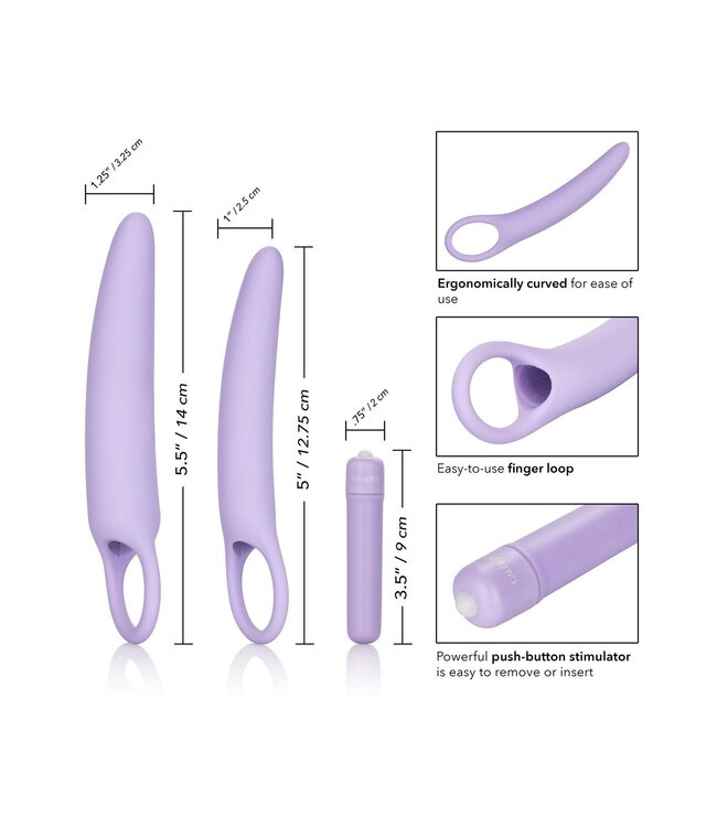 CalExotics Dr. Laura Berman Isabelle Set of 2 Vibrating Silicone Dilators